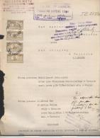 POLAND 1936 COURT DECISION WITH 4 X 50GR COURT JUDICIAL REVENUE BF#17 - Revenue Stamps
