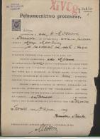 POLAND 1929 POWER OF ATTORNEY WITH 3ZL VIOLET GENERAL DUTY REVENUE BF#94 - Fiscale Zegels