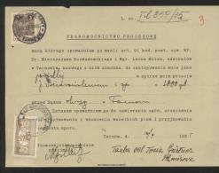 POLAND 1934 POWER OF ATTORNEY WITH 50GR COURT JUDICIAL REVENUE BF#17 & 3ZL GENERAL DUTY REVENUE BF#108 - Steuermarken