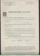 POLAND 1935 POWER OF ATTORNEY WITH 3ZL GENERAL DUTY REVENUE BF#108 - Revenue Stamps