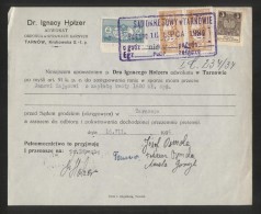 POLAND 1934 POWER OF ATTORNEY WITH 10GR + 2X 20GR COURT JUDICIAL REVENUE BF#14,15 & 3ZL GENERAL DUTY REVENUE BF#108 - Fiscale Zegels