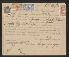 POLAND 1934 POWER OF ATTORNEY WITH 10GR + 2X 20GR COURT JUDICIAL REVENUE BF#14,15 & 3ZL GENERAL DUTY REVENUE BF#108 - Fiscali