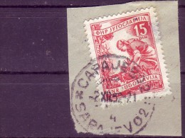 WORKERS-15-DIN-AGRICULTURE-POSTMARK-SARAJEVO-BOSNIA AND HERZEGOVINA-YUGOSLAVIA-1951 - Used Stamps