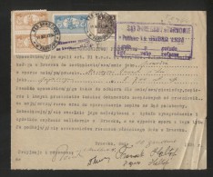 POLAND 1934 POWER OF ATTORNEY WITH 10GR + 2X 20GR COURT JUDICIAL REVENUE BF#14,15 & 3ZL GENERAL DUTY REVENUE BF#108 - Steuermarken