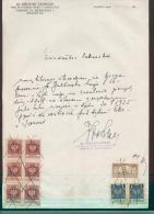 POLAND 1935 CERTIFICATE WITH 50GR COURT JUDICIAL REVENUE BF#17 & 6 X 50GR + 2 X 1ZL GENERAL DUTY REVENUE BF# 105, 106 - Fiscale Zegels