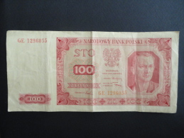 1948 - A VOIR !!! - Billet 100 STO Zlotych POLOGNE - POLSKI - Note Banknote - GE 1296055 - Pologne