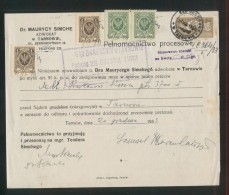 POLAND 1933 POWER OF ATTORNEY WITH 50GR COURT JUDICIAL REVENUE BF#17 & 2 X 50GR + 2 X 1ZL GENERAL DUTY REVENUE BF#91,92 - Fiscali