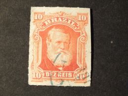 A1 - 1 - Bresil Y&T 37 - Brazil Pedro 10r - Brezil 4€ - Used Stamps