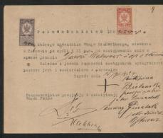 POLAND 1924 POWER OF ATTORNEY WITH 30ZL + 40ZL GENERAL DUTY (OPLATA STEMPLOWA) REVENUE BF#74,75 - Revenue Stamps