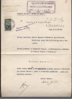 POLAND 1934 ADDRESS NOTIFICATION TO COURT WITH 80GR COURT DELIVERY FEE REVENUE BF#13 - Fiscali