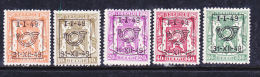 BELGIQUE PREO  589/593 NEUF SANS CHARNIERE - Typos 1936-51 (Kleines Siegel)