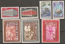 Andorre Année 1969 Compléte 7 Timbres ** N° 194 195 196 197 198 199 200 - Full Years