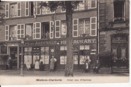 CHARLEVILLE-MEZIERES (Ardennes) Hôtel Des Ardennes - Restaurant -COMMERCE - Feldpost - Briefstempel -RARE VOIR 2 SCANS - - Charleville