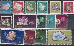 KENYA Mineraux, Fossiles (Yvert N° 95/109) Serie Complete ** MNH - Minerales