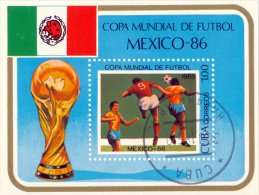 1986 - Mi BL. 93 - SOCCER FOTBALL WORLDCUP S/S - Blokken & Velletjes