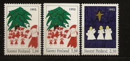 Finlande Finland 1993 N° 1198 / 9 + 1198a ** Noël, Père Noël, Enfants, Sapin, Anges, Etoiles, Dessins D´enfants - Nuevos