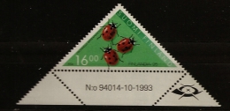 Finlande Finland 1993 N° 1221 ** Timbre Pour Lettre Recommandée, Insecte, Animaux, Coccinelle, Coccinella Septempunctata - Neufs