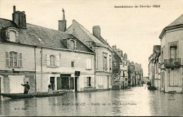 CPA 49 PONTS DE CE VIEILLE RUE DE L ILE SAINT AUBIN INONDATIONS DE FEVRIER 1904 - Les Ponts De Ce