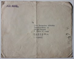 Enveloppe Affranchie Pour Paris Oblitération Inde India - Lettres & Documents