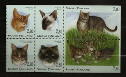 Finlande Finland 1995 N° 1277 / 82 ** Journée Du Timbre, Philatelie, Animaux, Chats, Chatons, Persan, Siamois, Somali - Nuovi