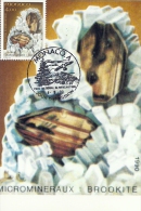 MONACO - Microminéraux - Brookite 1990 -Timbre Et Tampon Jour D'émission - Cartoline Maximum