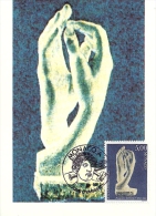 MONACO - Sculpteur Auguste  Rodin 1990 -Timbre Et Tampon Jour D'émission - Cartoline Maximum