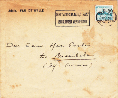 Briefomslag Met Nr 725 Oostende- Dover. (1,35Fr) Verstuurd Uit GENT Naar MEERBEKE (bij Ninove) - 1946 - Sobres