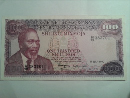 100 SHILLINGS 1er JULY 1977 - Kenya