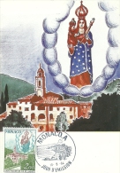 MONACO - Sanctuaire De Notre Dame De Laghet 1984 -Timbre Et Tampon Jour D'émission - Cartoline Maximum