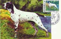 MONACO - Exposition Canine Internationale 1984 -Timbre Et Tampon Jour D'émission - Maximumkaarten