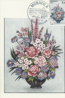 MONACO - Concours International De Bouquets 1984 -Timbre Et Tampon Jour D'émission - Cartoline Maximum