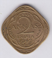 @Y@    BRITISH India   2  Annas 1942   (2583) - Indien