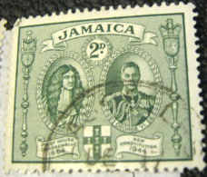 Jamaica 1945 King Charles II And King George VI 2d - Used - Jamaica (...-1961)