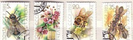 1989 Fauna Flora Honeybees Flowers  Mi- 5950-5953 4v.-used (O)  USSR - Honeybees