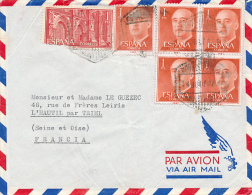 Lettre Air-Mail, Poste Aérienne, Espagne-France (1961), Espana-Francia, Madrid-Paris - Cartas & Documentos