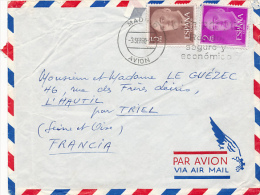 Lettre Air-Mail, Poste Aérienne, Espagne-France (1960), Espana-Francia, Madrid-Paris - Cartas & Documentos
