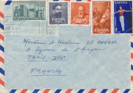 Lettre Air-Mail, Poste Aérienne, Espagne-France (1961), Espana-Francia, Madrid-Paris, Gymnastique - Cartas & Documentos