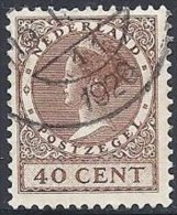 Wilhelmine - 40 C. Brun Oblitéré TB - Used Stamps