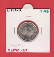 LITUANIA   1 LITAS  2.005      KM#142    SC/UNC     DL-8429 - Litauen