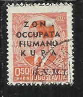 OCCUPAZIONI ITALIANE ITALY ITALIA ZONA FIUMANO KUPA 1941 SOPRASTAMPATO OVERPRINTED  50 P ONMI USED - Fiume & Kupa