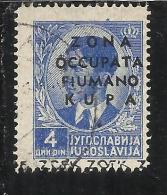 OCCUPAZIONI ITALIANE ITALY ITALIA ZONA FIUMANO KUPA 1941 OVERPRINTED SOPRASTAMPATO 4 D USED - Fiume & Kupa