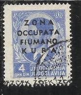 OCCUPAZIONI ITALIANE ITALY ITALIA ZONA FIUMANO KUPA 1941 OVERPRINTED SOPRASTAMPATO 4 D USED - Fiume & Kupa