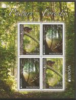 RUMANIA- EUROPE 2011 - ANNUAL SUBJECT " FORESTS". - SOUVENIR SHEET Type II - PERFORATED - 2011