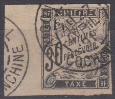 #54# COLONIES GENERALES TAXE N° 9 Bdf Oblitéré Saigon Central (Cochinchine) - Taxe