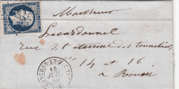1856 , EURE  ,Lettre,  PC 927 CONCHES EN OUCHE Pour ROUEN,  / 4500 - 1849-1876: Klassik