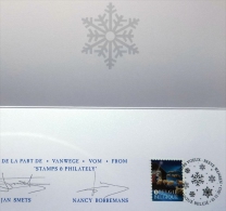 2013-  CARTE DE VŒUX- DE LA POSTE-TIMBRE OBLITÉRATION SPÉCIALE NOEL DU 1-12-2013- - Sammlungen