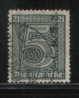 POLAND HAUTE SILESIE PLEBISCITE UPPER SILESIA 1920 OFFICIALS 1ST CGHS OVERPRINT SERIES 5PF GREEN USED VERTICAL LEFT - Used Stamps