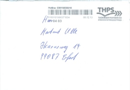 BRD Erfurt Privatpost 2013 THPS THüringer Post Service - Privées & Locales