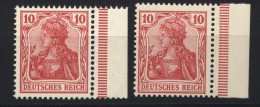 D.R.Nr.71,Rand Dgz + Rand Nicht Dgz,xx (133) - Unused Stamps