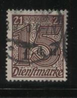 POLAND HAUTE SILESIE PLEBISCITE UPPER SILESIA 1920 OFFICIAL STAMPS 1ST CGHS OVERPRINT SERIES 15PF BROWN CHOPPED - Usados